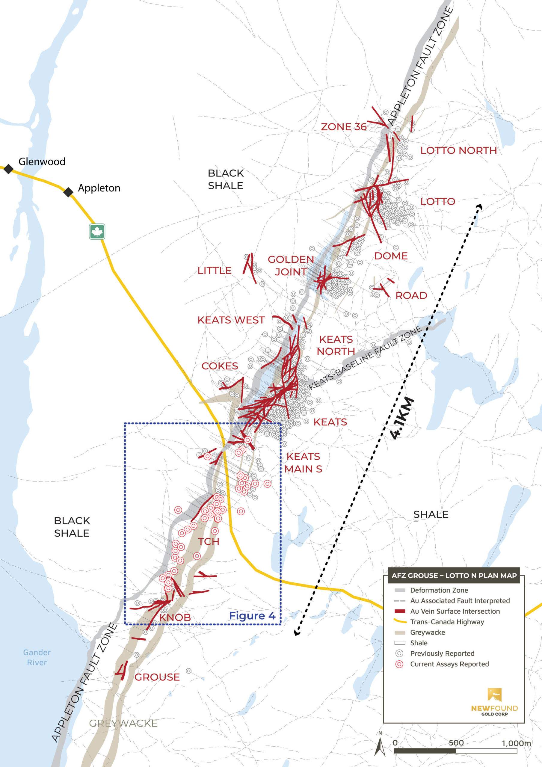Figure 2. Grouse – Lotto North Plan View Map Scaled